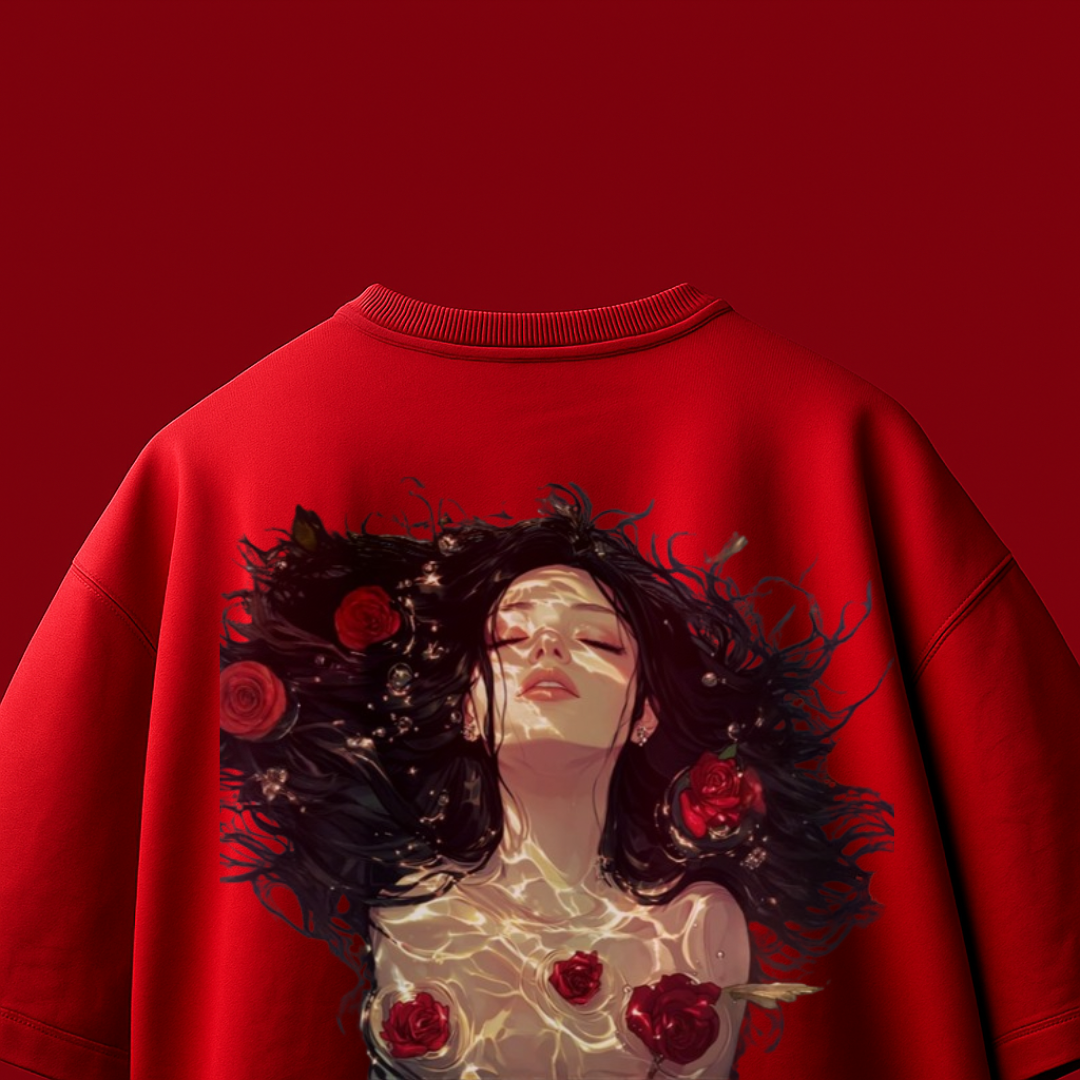 Ethereal Bloom Oversized Graphic Tee