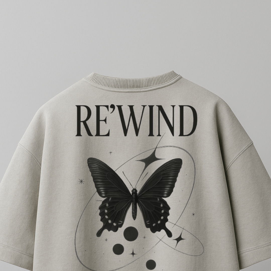 RE’WIND Oversized Butterfly Graphic Tee